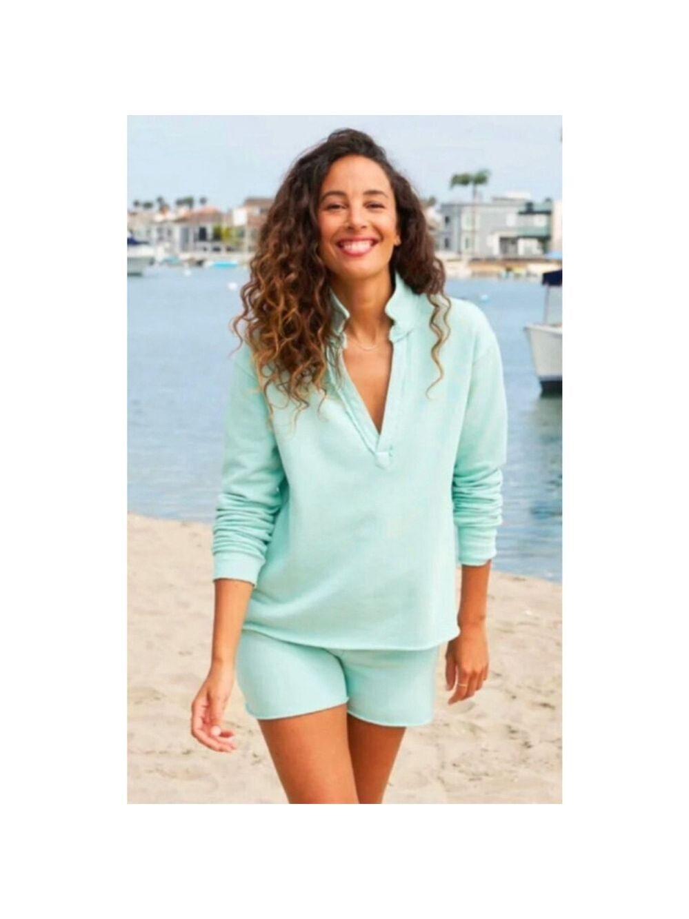 New Frank & Eileen Dewberry Mineral Green Patrick Triple Fleece S